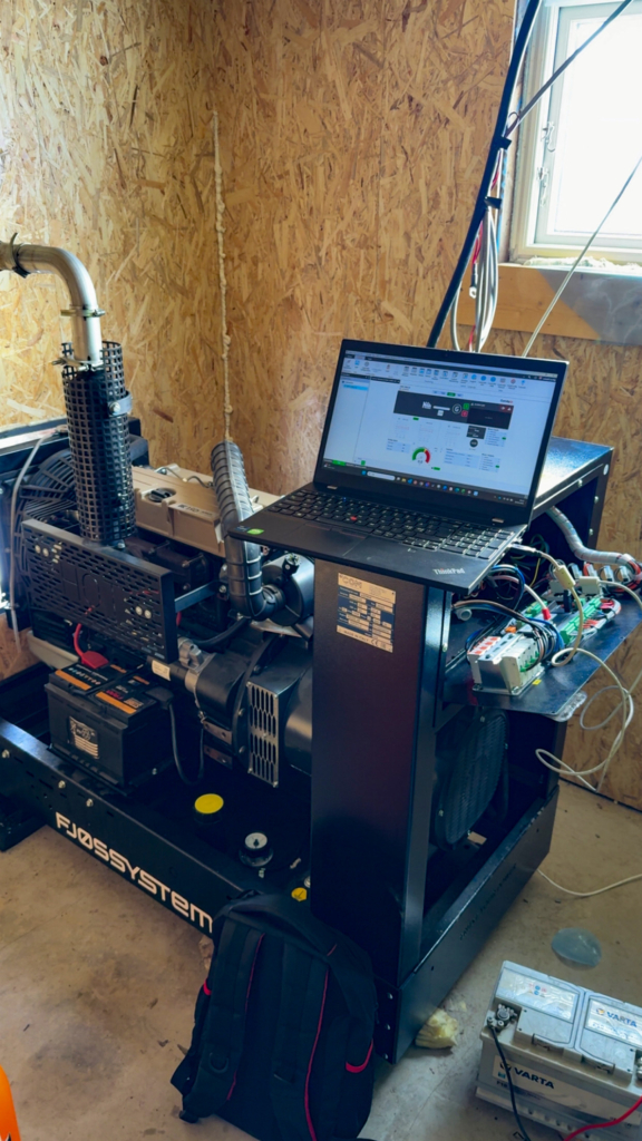 Nødstrømsaggregat hos Øystein Kleiven. Lalm 2026